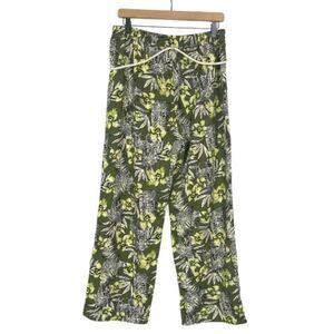 Modern Attractions Floral Green and White Pants / Wms XL